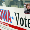 DUBUQUE COUNTY, IA - NOVEMBER 2: Voters cast their ballots November 2, 2004 at the Dubuque County Fair Grounds in Dubuque County, Iowa. Iowa is a swing state both presidential candidates are hoping to win. (Photo by Tim Boyle/Getty Images)