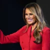 MILWAUKEE, WISCONSIN - JULY 18: Former first lady Melania Trump arrives on the fourth day of the Republican National Convention at the Fiserv Forum on July 18, 2024 in Milwaukee, Wisconsin. Delegates, politicians, and the Republican faithful are in Milwaukee for the annual convention, concluding with former President Donald Trump accepting his party's presidential nomination. The RNC takes place from July 15-18. (Photo by Leon Neal/Getty Images)