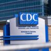 CDC building sign in front of structure.