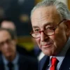 U.S. Senate Majority Leader Chuck Schumer (D-NY) speaks to reporters after the weekly Senate Democrats caucus policy luncheon at the U.S. Capitol on March 12, 2024 in Washington, DC. Senate Democrats spoke to reporters on a range of topics including U.S. President Joe Biden's Fiscal Year 2025 Budge Proposal. (Photo by Anna Moneymaker/Getty Images)