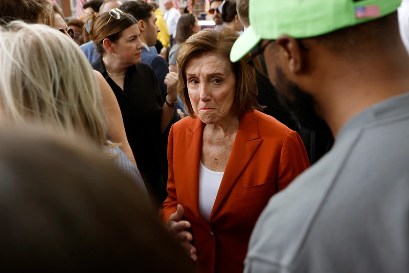 WASHINGTON, DC - NOVEMBER 06: Former Speaker of the House Nancy Pelosi (D-CA) arrives as supporters wait to hear Democratic presidential nominee, U.S. Vice President Kamala Harris concede the election, at Howard University on November 06, 2024 in Washington, DC. After a contentious campaign focused on key battleground states, the Republican presidential nominee, former U.S. President Donald Trump was projected to secure the majority of electoral votes, giving him a second term as U.S. President. Republicans also secured control of the Senate for the first time in four years. (Photo by Kevin Dietsch/Getty Images)