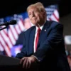 RICHMOND, VIRGINIA - MARCH 02: Republican presidential candidate and former President Donald Trump speaks during a Get Out the Vote Rally March 2, 2024 in Richmond, Virginia. Sixteen states, including Virginia, will vote during Super Tuesday on March 5. (Photo by Win McNamee/Getty Images)