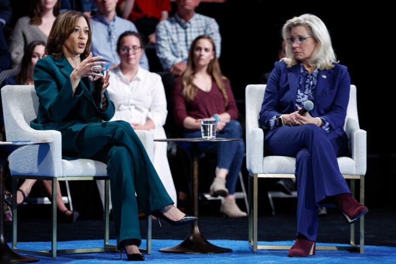 Kamala Harris and Liz Cheney