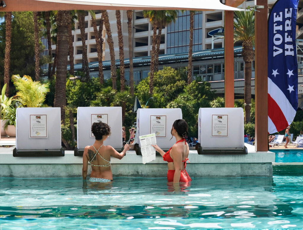 Satire News: Las Vegas Unveils New Swim Up Voting Booths