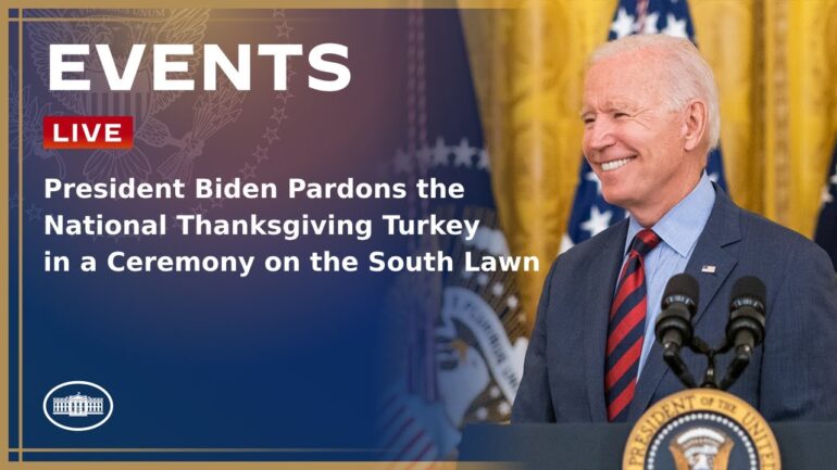 President Biden Pardons the National Thanksgiving Turkey in a Ceremony on the South Lawn