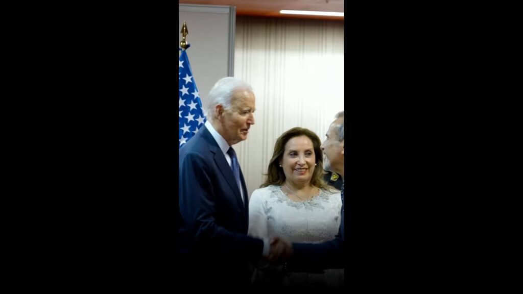 President Biden sits down with President Dina Boluarte Zegarra of Peru