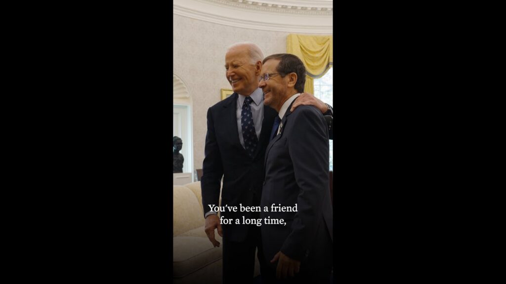 President Biden welcomes Israeli President Isaac Herzog to the Oval Office