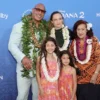 Actor Dwyane Johnson, Jasmine Johnson, Lauren Hashian, Tiana Johnson, and Ata Johnson arrive at the premiere of Disney Animation’s film Moana 2 in Kapolei, Hawaii, U.S. November 21, 2024. REUTERS/Marco Garcia/File Photo