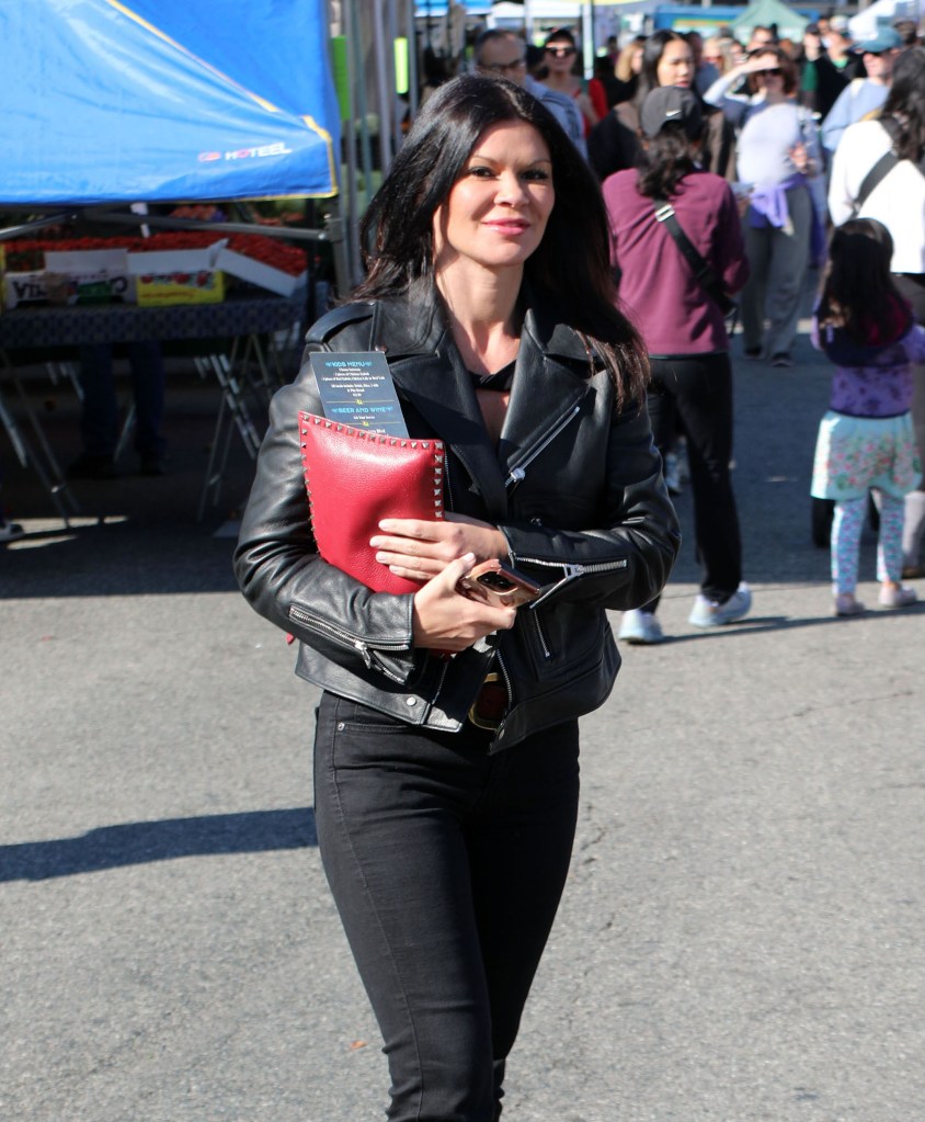 Danielle Vasinova is seen at the Studio City Farmers Market on December 15, 2024 in Los Angeles, California.