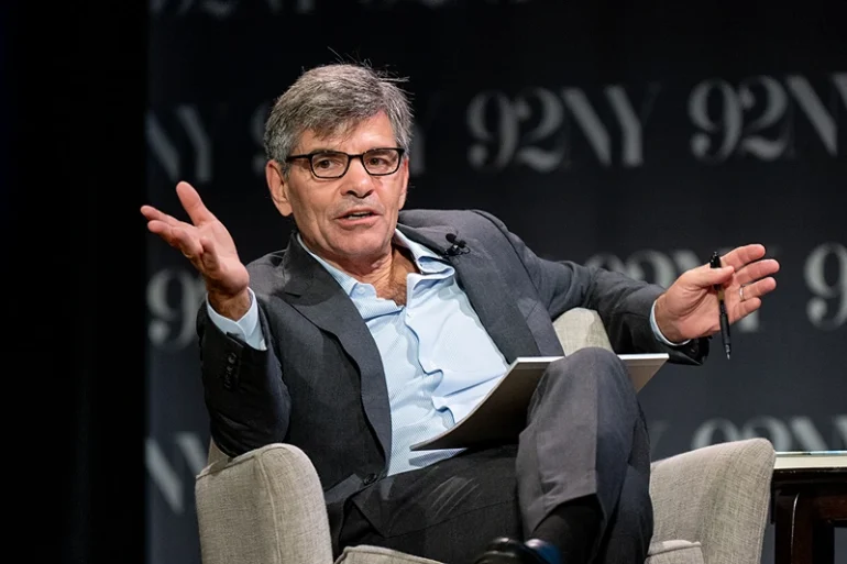 NEW YORK, NEW YORK - SEPTEMBER 12: George Stephanopoulos with Arthur C. Brooks and Oprah Winfrey discuss "Build The Life You Want" at The 92nd Street Y, New York on September 12, 2023 in New York City. (Photo by Roy Rochlin/Getty Images)