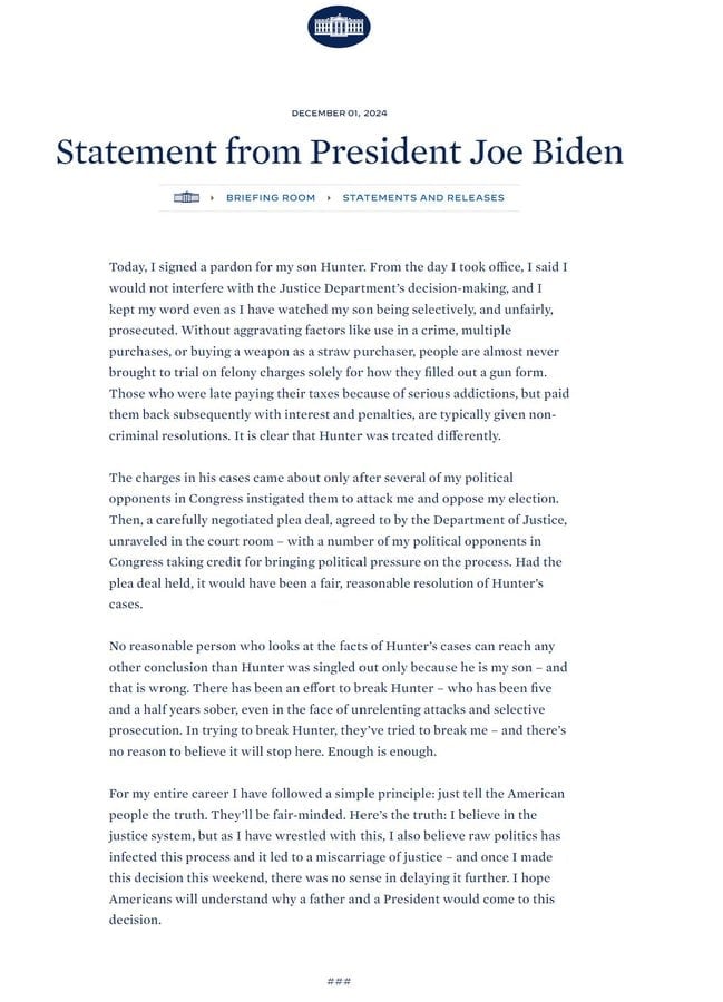 Joe Biden Pardons Hunter Biden! * 100PercentFedUp.com * by Kaley