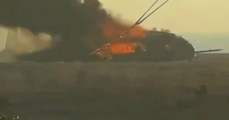 Military Helicopter Makes Fiery Emergency Landing * 100PercentFedUp.com * by Danielle