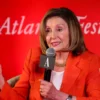 Nancy Pelosi speaks on stage during the "Nancy Pelosi on The Art of Power" panel for The Atlantic Festival 2024 on September 19, 2024 in Washington, DC. (Photo by Jemal Countess/Getty Images for The Atlantic)