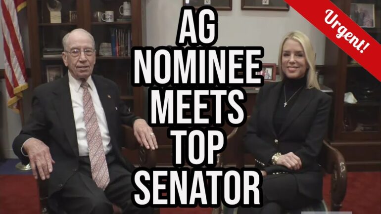 BREAKING: Pam Bondi Meets with Senator Chuck Grassley in DC!