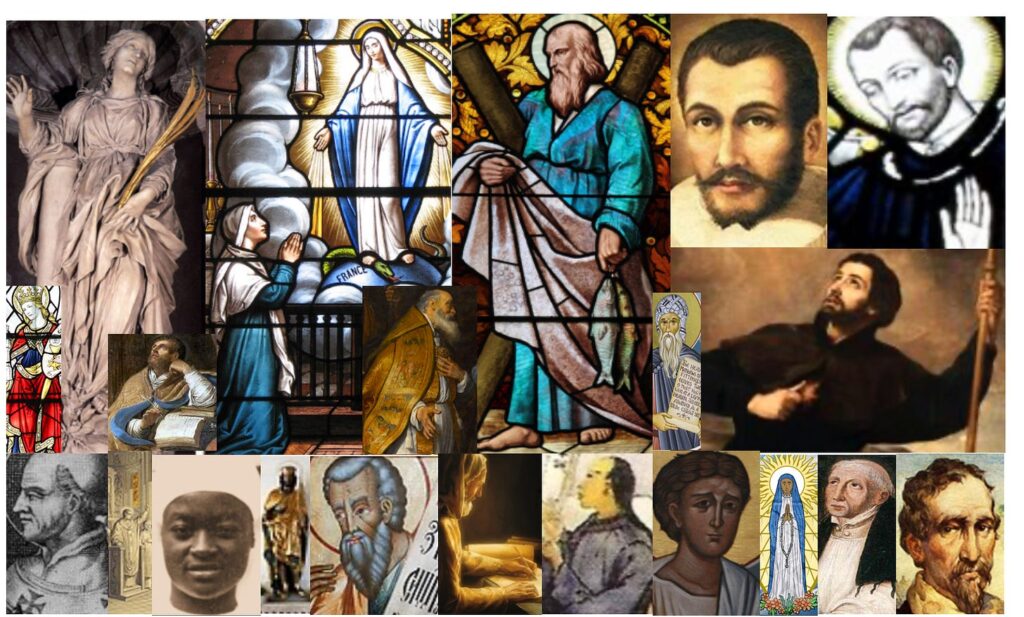 Politics: Saints: Andrew, Catherine, F.xavier, Simon, E.campion, Bibiana, P.chrysologus, Barbara,