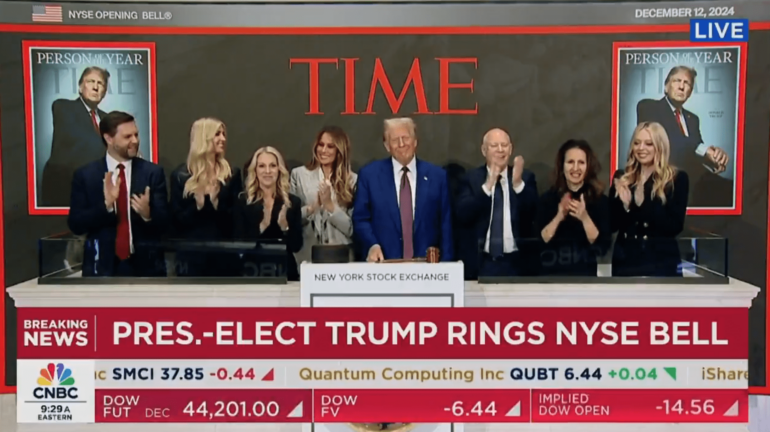 Politics: Trump Rings Bell At Stock Exchange – “usa” Chants