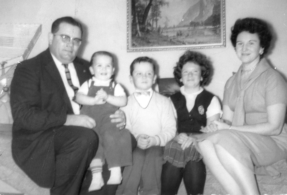 A Greer family photo from 1961. Debbie, the future Sen. Stabenow, is the second from right. Robert, her father, is on the left.