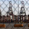 Idle cranes are pictured at Port Newark Container Terminal in Newark, New Jersey, U.S., October 4, 2024. REUTERS/Mike Segar/File Photo