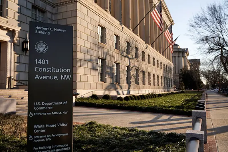 The Department of Commerce building in Washington, U.S., January 26, 2022. REUTERS/Joshua Roberts/File Photo