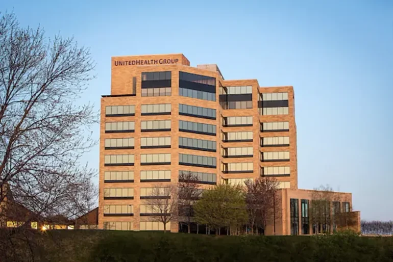 UnitedHealth Group's headquarters building is seen in Minnetonka, Minnesota, U.S. in this handout picture taken in 2019. UnitedHealth Group/Handout via REUTERS/File Photo