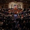 WASHINGTON, DC - JANUARY 03: U.S. Representatives of the 119th Congress are sworn in during the first day of session in the House Chamber of the U.S. Capitol Building on January 03, 2025 in Washington, DC. Rep. Mike Johnson (R-LA) retained his Speakership in the face of opposition within his own party as the 119th Congress holds its first session to vote for a new Speaker of the House. (Photo by Chip Somodevilla/Getty Images)