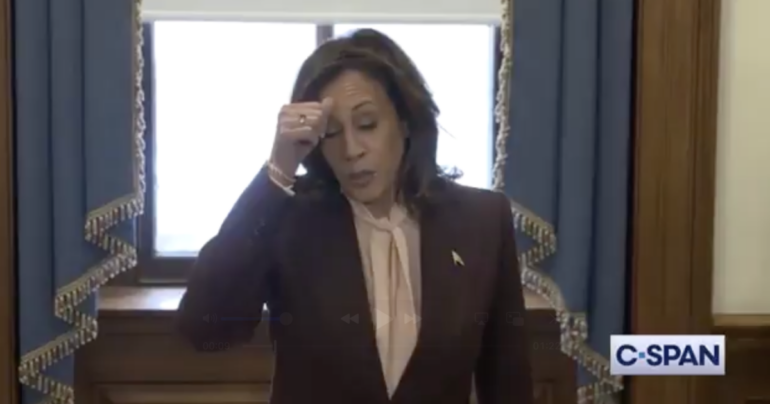 Kamala Harris Looks Like Hell Speaking To Reporters After Certifying Trump’s Win * 100PercentFedUp.com * by Noah