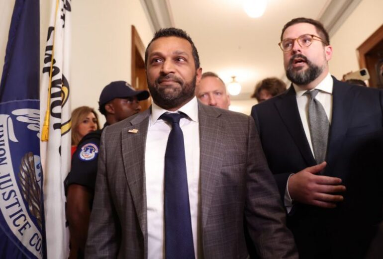 WASHINGTON, DC - DECEMBER 11: U.S. President-elect Donald Trump's nominee to be FBI Director, Kash Patel arrives for a meeting with Sen. John Kennedy (R-LA) he Dirksen Senate Office Building on December 11, 2024 in Washington, DC. Nominees for Trump's upcoming administration are continuing to visit Capitol Hill this week, meeting with Senators to discuss their potential appointments.  (Photo by Kevin Dietsch/Getty Images)