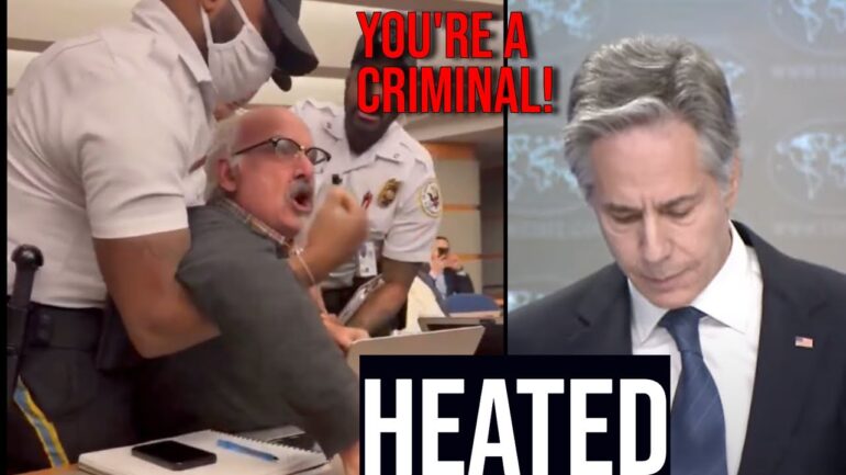 EXPLOSIVE: Reporter Calls Blinken a Criminal, Gets Dragged Out Screaming!