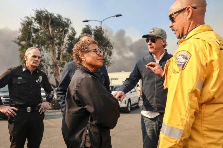 Karen Bass and Gavin Newsom