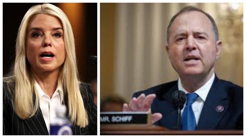 OFF THE RAILS: Pam Bondi Clashes With Democrat Radical Adam Schiff Over Trump Policy!