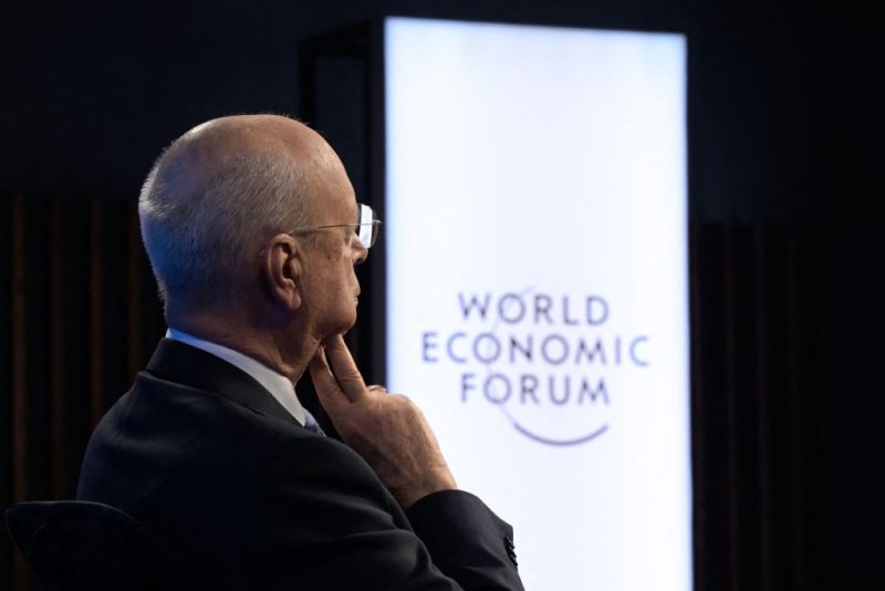 Founder and Executive Chairman of the World Economic Forum (WEF) Klaus Schwab is seen at the opening of the WEF Davos Agenda virtual sessions at the WEF's headquarters in Cologny near Geneva on January 17, 2022. - Chinese President Xi Jinping warned that confrontation between major powers could have "catastrophic consequences" in a speech to world leaders at an all-virtual Davos forum. (Photo by Fabrice COFFRINI / AFP) (Photo by FABRICE COFFRINI/AFP via Getty Images)