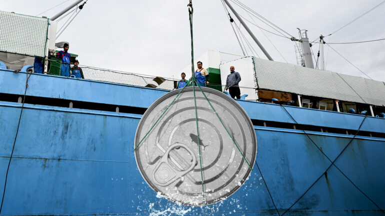 Satire News: Japanese Fishermen Catch 600 Pound Can Of Tuna