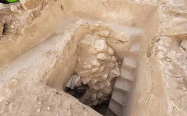 Site of the Jordan Valley excavation where the hoard of ancient coins from the Hasmonean period were unearthed.