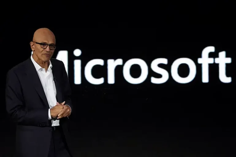 Chairman and CEO of Microsoft Corporation Satya Nadella speaks during the "Microsoft Build: AI Day" event in Jakarta, Indonesia, April 30, 2024. REUTERS/Ajeng Dinar Ulfiana/File Photo