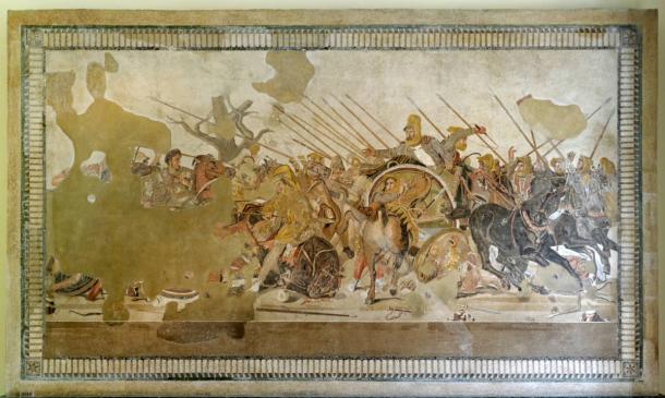 The Alexander Mosaic, currently on display at the National Archaeological Museum of Naples.