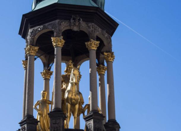 Statue of Otto I, the Holy Roman Emperor.