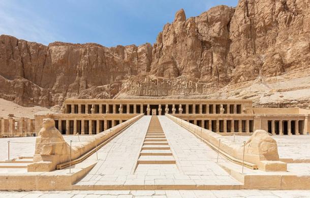 The mortuary temple of Queen Hatshepsut, the sixth pharaoh of ancient Egypt’s 18th Dynasty.