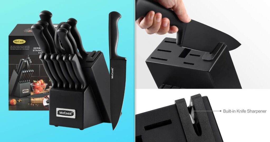 Travel & Lifestyle: Mccook Knife Set With Built In Sharpener Is