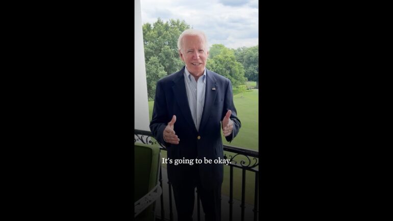 President Biden gives an update after contracting COVID in July 2022.