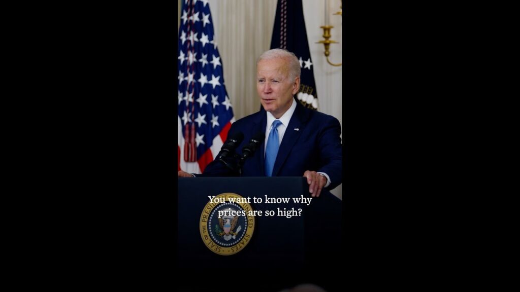 President Biden speaks on efforts to bring prices down for Americans in June 2022.