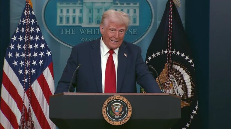 President Trump Holds Press Briefing on Aviation Disaster