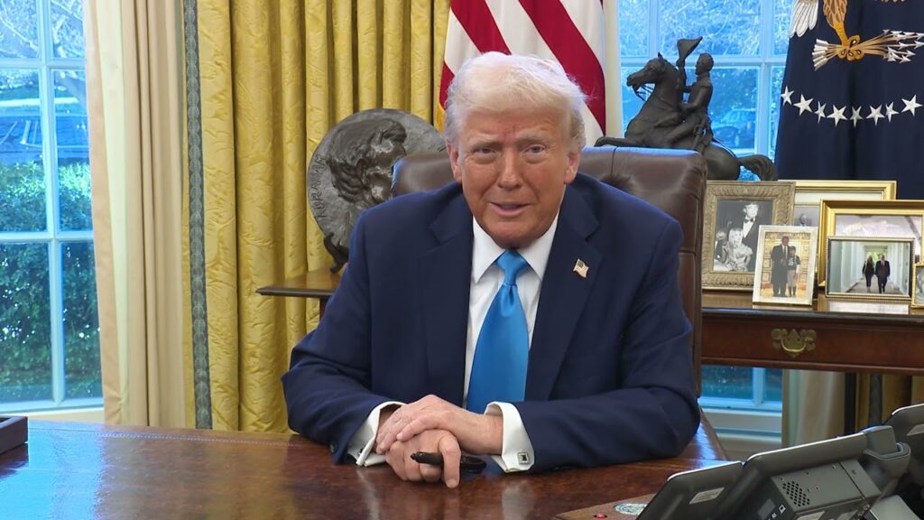 President Trump Signs Executive Orders in the Oval Office, Feb. 4, 2025