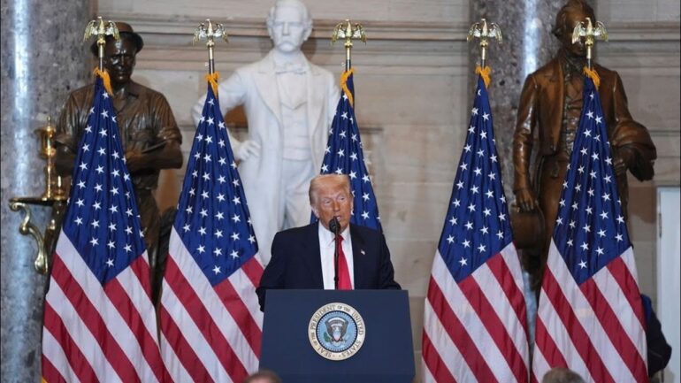 President Trump Delivers Remarks at the National Prayer Breakfast at the U.S. Capitol Building