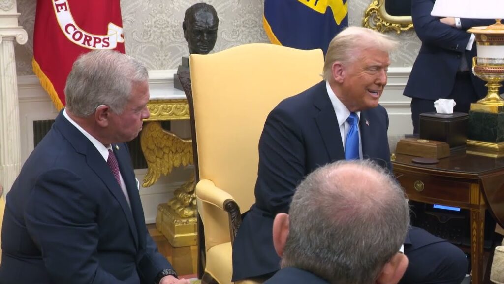 President Trump Hosts a Bilateral Meeting with the King of Jordan and the Crown Prince of Jordan