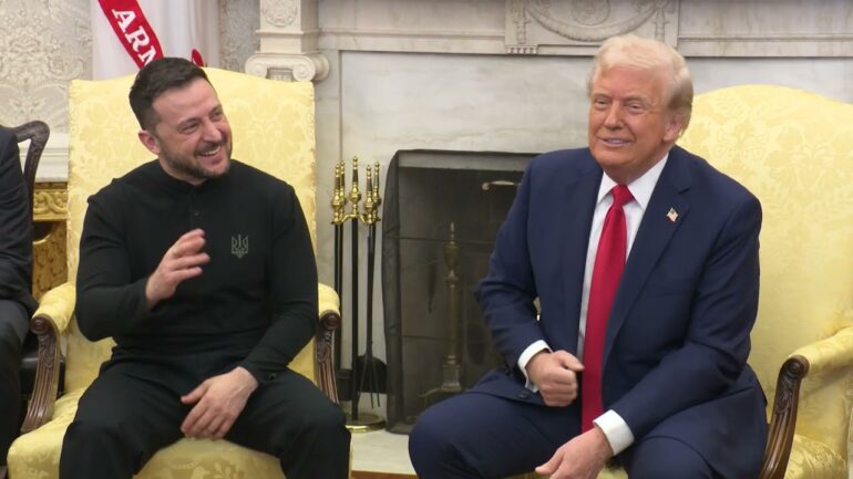 President Trump and Ukrainian President Zelenskyy in Oval Office, Feb. 28, 2025