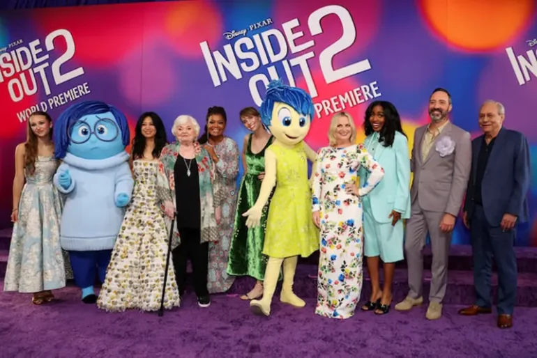 Liza Lapira, June Squibb, Yvette Nicole Brown, Maya Hawke ,Kensington Tallman, Amy Poehler, Ayo Edebiri, Tony Hale and Lewis Black attend the world premiere of the film "Inside Out 2" in Los Angeles, California, U.S., June 10, 2024. REUTERS/Mario Anzuoni/File Photo