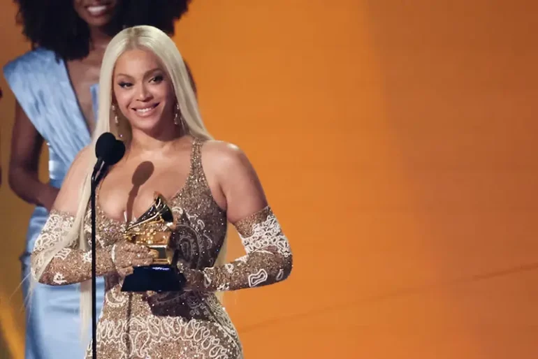 Beyonce receives the Best Country Album award for "Cowboy Carter" during the 67th Annual Grammy Awards in Los Angeles, California, U.S., February 2, 2025. REUTERS/Mario Anzuoni