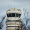 A view of the air traffic control tower at the Ronald Reagan Washington National Airport in Arlington, Virginia, U.S., January 31, 2025. REUTERS/Jeenah Moon/File Photo