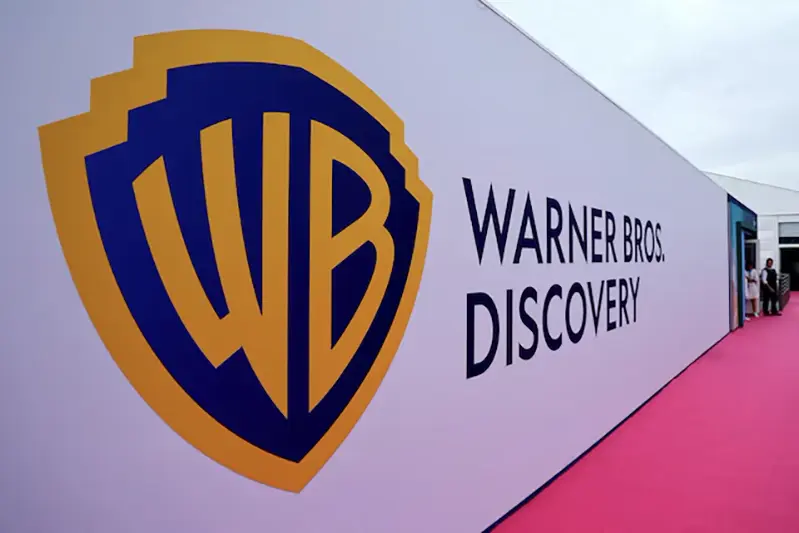 The Warner Bros logo is seen during the Cannes Lions International Festival of Creativity in Cannes, France, June 22, 2022. REUTERS/Eric Gaillard/File Photo