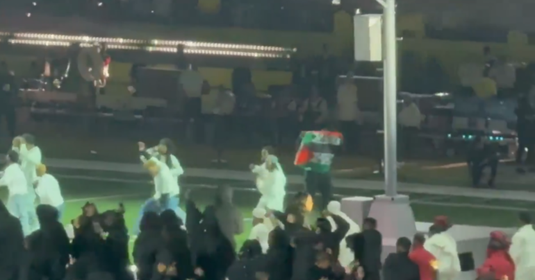 Pro-Palestinian Protestor Runs onto Field During Super Bowl Halftime Show * 100PercentFedUp.com * by Kaley